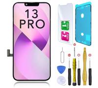 CINQ TEQ Ecran LCD de Remplacement pour iPhone 13 Pro (A2483, A2636, A2638, A2639, A2640) avec Joint d’ecran + Verre trempe et Kit