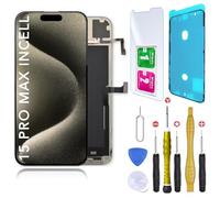 CINQ TEQ Ecran LCD de Remplacement pour iPhone 15 Pro Max (A2849, A3105, A3106, A3108) avec Joint d’ecran + Verre trempe et Kit