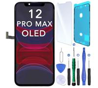 CINQ TEQ Ecran OLED Remplacement pour iPhone 12 Pro Max Joint d'ecran Verre trempé +Kit