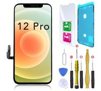 CINQ TEQ Ecran Remplacement pour iPhone 12 Pro avec Joint d'ecran, Verre trempe + Outils