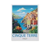 Cinque Terre Italy,Vintage Métal Signe D'Étain pour la Maison Cuisine Ferme Jardin Garage Décoration Murale(30x40cm)12x16 inch-AD96