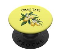 Cinque Terre Lemon Art Italian Fruit Lover Italy Riviera PopSockets PopGrip Adhésif