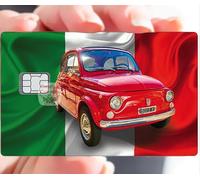 Cinquecento Fiat 500 - sticker pour carte bancaire, format US