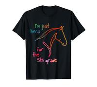 Cinquième année d'école avec Un Joli Cheval Arc-en-Ciel T-Shirt