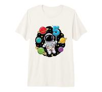 Cinquième Anniversaire Astronaute Planètes 5ème Adorable Espace T-Shirt Haut de Gamme