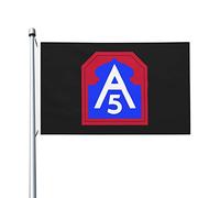 Cinquième Armée Épaule Manches Insignes Drapeau 3x5 Ft Décoration Extérieure bannière légère Bannière maison et fête décoration de jardin 3x5 Drapeau