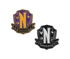 Cinrepelicas Wednesday Nevermore Academy Pin 2.6 x 2.6 x 0.2 cm Official Licence