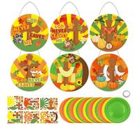 Cinrobiye Lot de 24 kits d'artisanat d'automne à faire soi-même en forme de croix religieuse en carton - Dieu ne laisse jamais me - Art et artisanat pour l'école du dimanche - Activités d'église