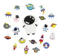 Cinsenten Breloques crocodile pour enfants, garçons et filles, accessoires croc, breloques animaux fleurs, épingles croc, badges pour décoration de fête, cadeaux pour enfants et filles, Rocket