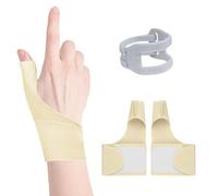 Cinsersr 2pcs Bandage pour pouce droit,Bandage pour pouce gauche,Attelle réglable pour pouce droit,Bandage pour articulation du pouce,Souple,pour arthrite légère Soulagement de la douleur Protecteur