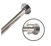 CINTACOR | Barre de Penderie Extensible, Barre Telescopique, Penderie Murale, Tringle Armoire en Métal, Resistante. Facile à placer avec Suports et Vis. Diamètre 16/19mm | Longueur 60-90cm