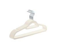 Cintre 10/20Pcs Velvet Clothes Hangers Non-Slip Flocked Felt Solid Saving Closet Space(White,20PCS)