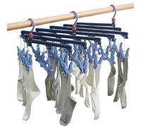 Cintre à chaussettes pour le séchage - Étendoir à linge rétractable pliable - Clip à linge coupe-vent pour soutien-gorge, sous-vêtements, serviette, écharpe, chapeau, appartement de voyage