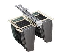 Cintre à pantalons, extensible, pour penderie, multifonction, avec 22 bras, monté sur le dessus