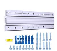 Cintre à taquet français super résistant de 43,2 cm - Pour photo, miroir, tableau blanc, cabniet, étagère, palette ou panneau - Support de montage mural emboîtable - Barre en Z en aluminium - Supporte