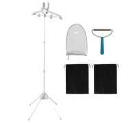Cintre à vapeur pour vêtements, cintre pliable avec gant de repassage, support pour fer à vapeur avec rotation à 360°, longueur ajustable de 84 à 160 cm, support de séchage portable pour vêtements
