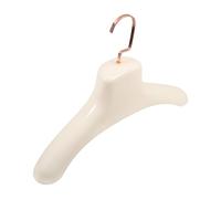 Cintre à Vêtements Larges Épaules en ABS et Acier Inoxydable Blanc | Organisation de Penderie, Usage Polyvalent Réutilisable sans Trace, Style Moderne et Élégant pour Vestes