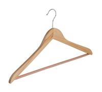 Cintre à vêtements, Lot de 20 pièces, Bois de Lotus, Naturel, Laqué, Antidérapant Barre, Chemise, Manteau, Crochet tournant à 360°, 44 cm (7130BA/20)