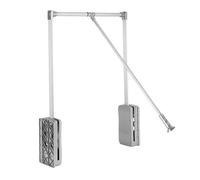 Cintre amovible réglable pour placard, garde-robe, mécanisme de barre cintre automatique avec ouverture et fermeture assistée (compartiment intérieur 51-66 cm)