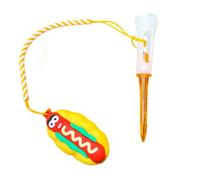 Cintre anti-perte pour tee de golf, anneau d'entraînement de dessin animé, design alimentaire mignon, boucle de fixation flexible, style clip léger, petite taille, excellent pour les hommes, les