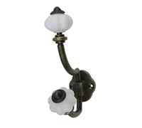 Cintre antique en alliage de zinc, double crochet mural robuste et décoratif pour accrocher des chapeaux, serviettes, clés, porte-manteau moderne, matériel décoratif