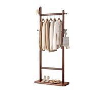 Cintre autonome avec étagères, porte-manteau d'angle et barre de suspension, porte-vêtements polyvalent pour chambre à coucher et couloir, organiseur durable et peu encombrant