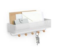 Cintre avec organiseur pour l'entrée Estique BLANC