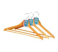 Cintre - bois - col galbé - verni - 45 cm - lot de 1