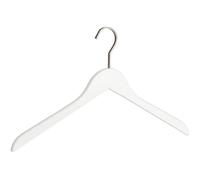 Cintre Bois Paris, Cintre Manteau Avec Surface Antidérapante, Bois, 44x25 Cmx1,2 Cm, Blanc - Wenko