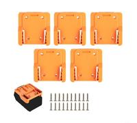 Cintre de batterie robuste pour outils Ridgid & pour AEG 18 V, support mural peu encombrant pour un rangement sûr, kit d'installation simple en plastique (3/5/10 pièces) (5 pièces)