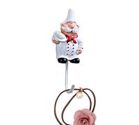 Cintre de Chef, Crochet mural de chef - Figurine de dessin animé d'un cuisinier français, crochet mural autocollant, crochet décoratif en tissu, porte-manteau, porte-clé pour porte, salle de bain