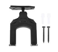 Cintre de cou de guitare à verrouillage automatique, support mural en métal, support suspendu pour guitare électrique acoustique, basse, ukulélé, élégant noir ABS métal silicone (T123 Black Color