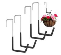 Cintre de cycle de service lourd porte-vélos en métal over-the-porte | 4 crochets polyvalents pour le stockage de vélos, équipement de sport, outils de jardin, organisateur