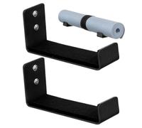 Cintre de fitness - Support de rouleau pour systématisation | Ensemble de deux pièces avec supports légers, cadre de rangement mural, équipement d'arrangement athlétique pour studios, balcons, lofts