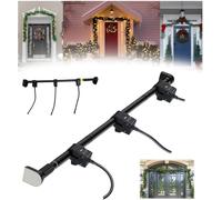 Cintre de guirlande pour porte d'entrée | Réglable pour portes de 80 à 170 cm | Support de décoration de Noël et d'Halloween robuste pour couronnes, lumières et plus encore | Pas de vis, perçage, sans