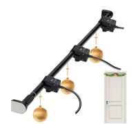 Cintre de guirlande réglable, cintre de guirlande pour cadre de porte, Cintre de porte solide et porteur, Aucun perçage requis tige de tension réglable, cintre de porte amovible et réutilisable pour n