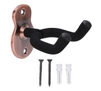 Cintre de guitare, support mural pour instruments de musique (Or Rose) | Protection anti-rayures, métal et EVA, support de rangement d'affichage, pour guitares, basses, mandoline, banjo