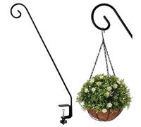 Cintre de mangeoire à oiseaux pour garde-corps, robuste, réglable, sans perçage, crochet de pont pour paniers plantes, lanternes et carillons éoliens, 32 pouces, capacité 25 lb, cintres pour ma