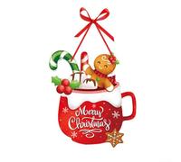 Cintre de Noël fantaisiste simple face avec rennes et Père Noël pour accueillir les invités pendant les vacances (C)