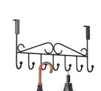 Cintre de porte, crochets de porte Bras longs robustes à 7 crochets faciles | Porte-serviettes en métal pour vêtements, manteaux, peignoirs, peignoirs, chapeaux, vêtements, serviettes de b