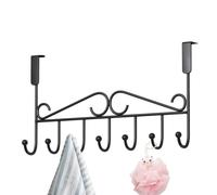 Cintre de porte, crochets de porte Bras longs robustes à 7 crochets faciles | Support de suspension pour porte Pour vêtements manteaux tête de bain chiffons Robes peignoir accessoires de s