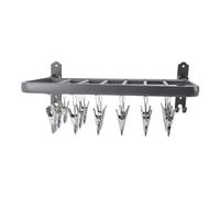 Cintre de Sous-Vêtements en Aluminium pour Balcon, Cintre de Séchage de Vêtements Pliable à 90 Degrés avec Clip, Organisateur de Charge Peu Encombrant (24 clips)