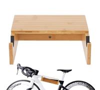 Cintre de vélo - Bord supérieur intégré, support mural pour vélo, support hybride de route professionnel, crochet horizontal en bois robuste | Porte-vélos pour amateurs et résidents