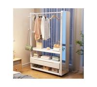 Cintre d'entrée en bois massif blanc pour chambre à coucher - Design compact, léger et élégant, solution de rangement pour manteaux et accessoires