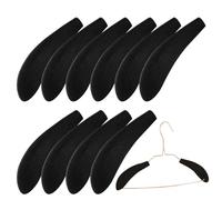 Cintre d'épaule en mousse - Cintre antidérapant pour pull, épaulettes | Bandes en mousse pour cintre, accessoires pour placard, armoire, maison, hôtel, dortoir, 14 x 4,5 x 3 cm, noir