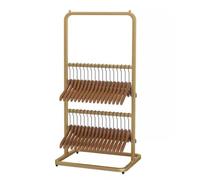 Cintre empilable en métal, Chariot de Rangement pour cintres, Support Portable pour cintres (Couleur : Or, Taille : 50 x 40 x 115 cm)