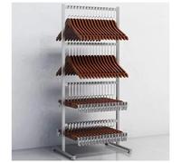 Cintre empilable en métal, Support de Rangement pour cintres, Chariot empilable, Support de Cintre Mobile, pour Centre Commercial/Magasin spécialisé/buanderie, Porte-Serviettes, écharpes et