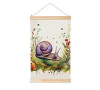 Cintre en bois à suspendre, affiches murales en forme d'escargot, impressions sur toile, œuvre d'art vintage, peinture amusante pour salon, décoration d'intérieur, 40,6 x 61 cm