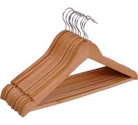 Cintre en bois naturel - 10 pièces - cintre pantalon cintre costume cintre bois
