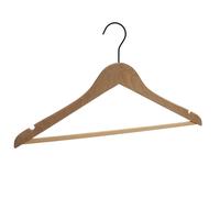 Cintre en bois super étroit de haute qualité avec barrette pour pantalon | 25 pièces